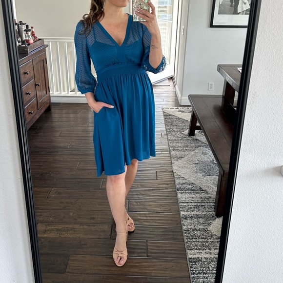 Anthropology HD in Paris Royal Blue Dress Size 8 NWT - Picture 4 of 11